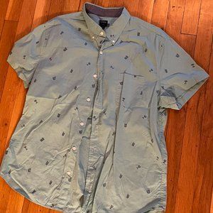 NWT J.Crew button down short sleeve with martinis!